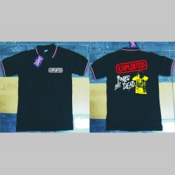 Exploited - Punks not Dead   polokošela s rôznofarebným lemovaním okolo límčekov a rukávov na výber podľa vášho želania!